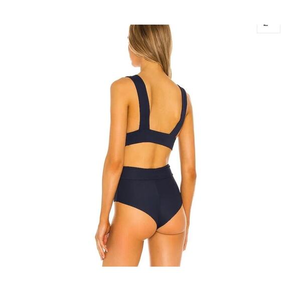 Eberjey pique Vivian black bikini top women’s large nwt - Picture 3 of 8